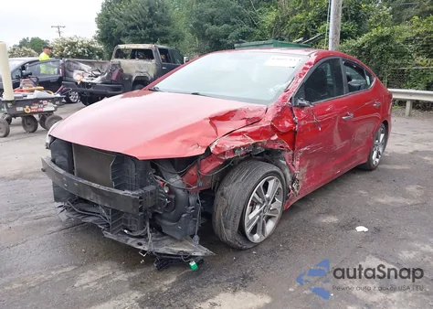 2017 Hyundai Elantra Limited z USA, uszkodzony, nr VIN KMHD84LF2HU193740